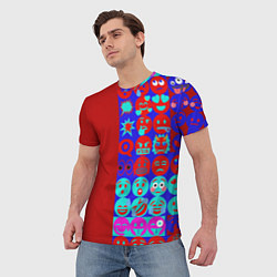 Футболка мужская Смайлики для общения, цвет: 3D-принт — фото 2