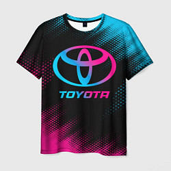 Футболка мужская Toyota - neon gradient, цвет: 3D-принт