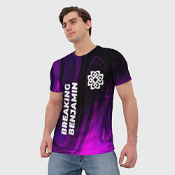 Футболка мужская Breaking Benjamin violet plasma, цвет: 3D-принт — фото 2