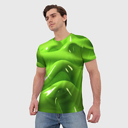 Футболка мужская Зеленая слизь, цвет: 3D-принт — фото 2