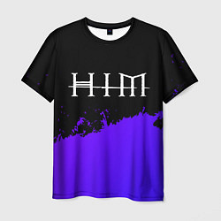 Футболка мужская HIM purple grunge, цвет: 3D-принт