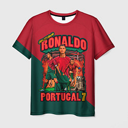 Футболка мужская Криштиану Роналду сборная Португалии 7, цвет: 3D-принт