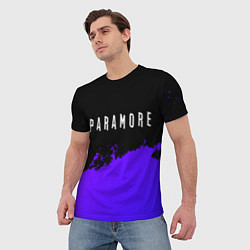 Футболка мужская Paramore purple grunge, цвет: 3D-принт — фото 2