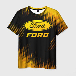 Футболка мужская Ford - gold gradient, цвет: 3D-принт