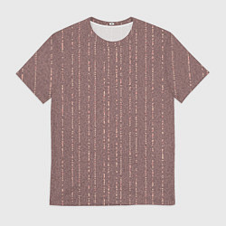Футболка мужская Мелкая мозаика бордо полосы, цвет: 3D-принт