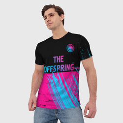 Футболка мужская The Offspring - neon gradient: символ сверху, цвет: 3D-принт — фото 2