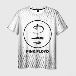 Футболка мужская Pink Floyd с потертостями на светлом фоне, цвет: 3D-принт