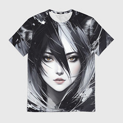 Футболка мужская Аниме девушка-лиса, цвет: 3D-принт