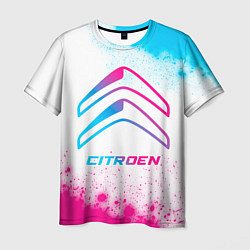 Футболка мужская Citroen neon gradient style, цвет: 3D-принт