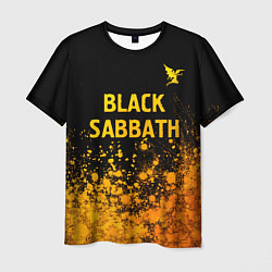 Футболка мужская Black Sabbath - gold gradient: символ сверху, цвет: 3D-принт