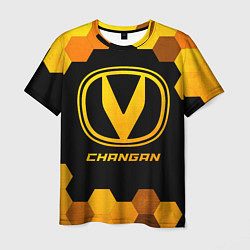 Футболка мужская Changan - gold gradient, цвет: 3D-принт