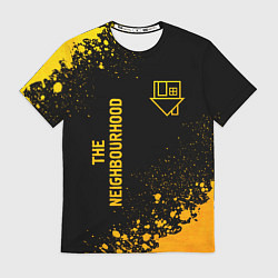 Футболка мужская The Neighbourhood - gold gradient: надпись, символ, цвет: 3D-принт