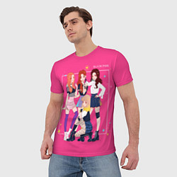 Футболка мужская Blackpink anime poster, цвет: 3D-принт — фото 2