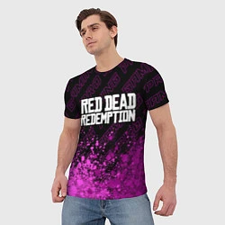 Футболка мужская Red Dead Redemption pro gaming: символ сверху, цвет: 3D-принт — фото 2