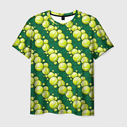 Футболка мужская Большой теннис - мячики, цвет: 3D-принт