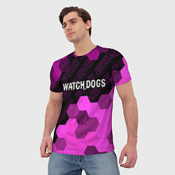 Футболка мужская Watch Dogs pro gaming: символ сверху, цвет: 3D-принт — фото 2