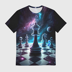 Футболка мужская Космические шахматы, цвет: 3D-принт