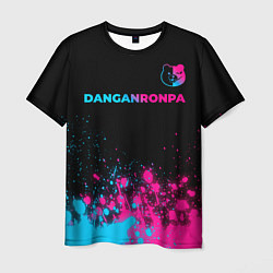 Футболка мужская Danganronpa - neon gradient: символ сверху, цвет: 3D-принт