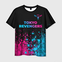 Футболка мужская Tokyo Revengers - neon gradient: символ сверху, цвет: 3D-принт