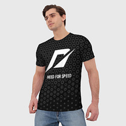 Футболка мужская Need for Speed glitch на темном фоне, цвет: 3D-принт — фото 2