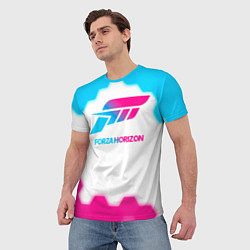 Футболка мужская Forza Horizon neon gradient style, цвет: 3D-принт — фото 2