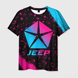 Футболка мужская Jeep - neon gradient, цвет: 3D-принт