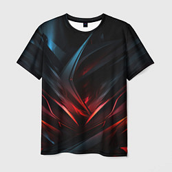Футболка мужская Black red abstract, цвет: 3D-принт