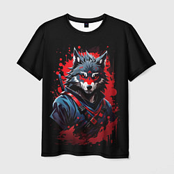 Футболка мужская Волк-самурай, цвет: 3D-принт