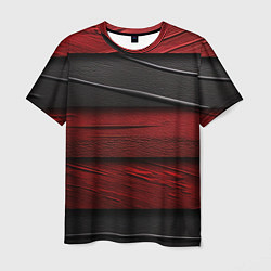 Футболка мужская Black red texture, цвет: 3D-принт