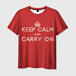 Футболка мужская Keep Calm and Carry On, цвет: 3D-принт