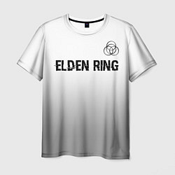 Футболка мужская Elden Ring glitch на светлом фоне: символ сверху, цвет: 3D-принт