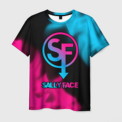 Футболка мужская Sally Face - neon gradient, цвет: 3D-принт