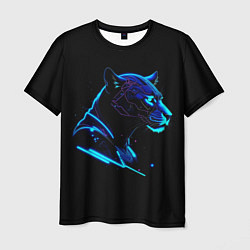 Футболка мужская Пантера киберпан, цвет: 3D-принт