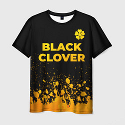 Футболка мужская Black Clover - gold gradient: символ сверху, цвет: 3D-принт