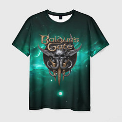 Футболка мужская Baldurs Gate 3 logo green, цвет: 3D-принт