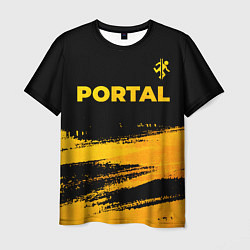 Футболка мужская Portal - gold gradient: символ сверху, цвет: 3D-принт