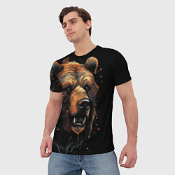 Футболка мужская Бурый медведь, цвет: 3D-принт — фото 2