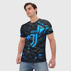 Футболка мужская Blue logo Juventus, цвет: 3D-принт — фото 2
