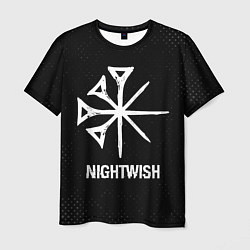 Футболка мужская Nightwish glitch на темном фоне, цвет: 3D-принт
