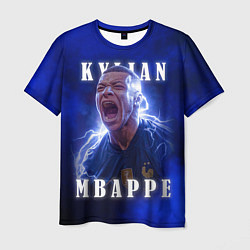 Футболка мужская Килиан Мбаппе сборная Франции, цвет: 3D-принт