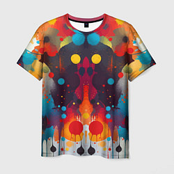 Футболка мужская Mirrow colorful blots - abstraction - vogue, цвет: 3D-принт