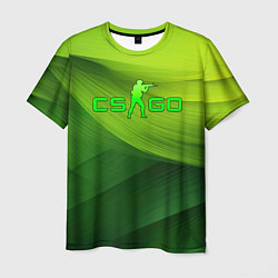 Футболка мужская CSGO green logo, цвет: 3D-принт