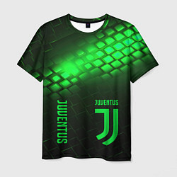 Футболка мужская Juventus green logo neon, цвет: 3D-принт