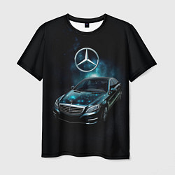Футболка мужская Mercedes Benz dark style, цвет: 3D-принт