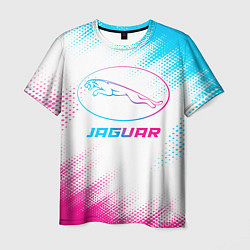 Футболка мужская Jaguar neon gradient style, цвет: 3D-принт