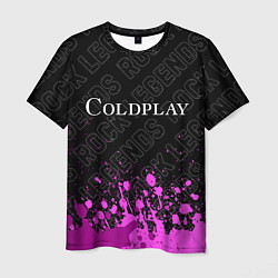 Футболка мужская Coldplay rock legends: символ сверху, цвет: 3D-принт