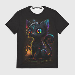 Футболка мужская Котик дракон, цвет: 3D-принт
