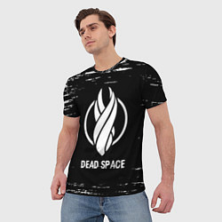 Футболка мужская Dead Space glitch на темном фоне, цвет: 3D-принт — фото 2