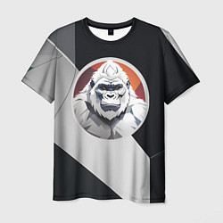 Футболка мужская Белая горилла, цвет: 3D-принт