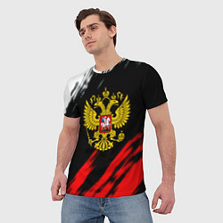 Футболка мужская Russia stripes, цвет: 3D-принт — фото 2